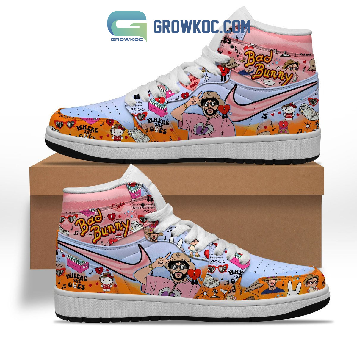 Bad Bunny Where She Goes Air Jordan 1 Shoe2B1 fp5XR