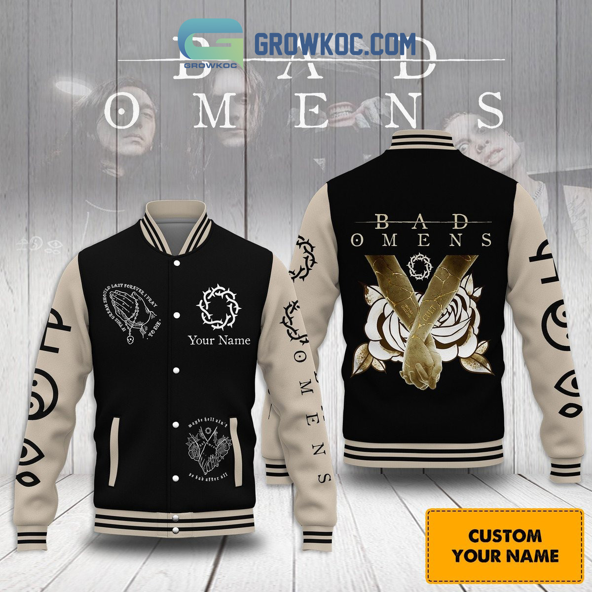 Bad Omens Pray Forever Dream Personalized Baseball Jacket2B1 uTITw