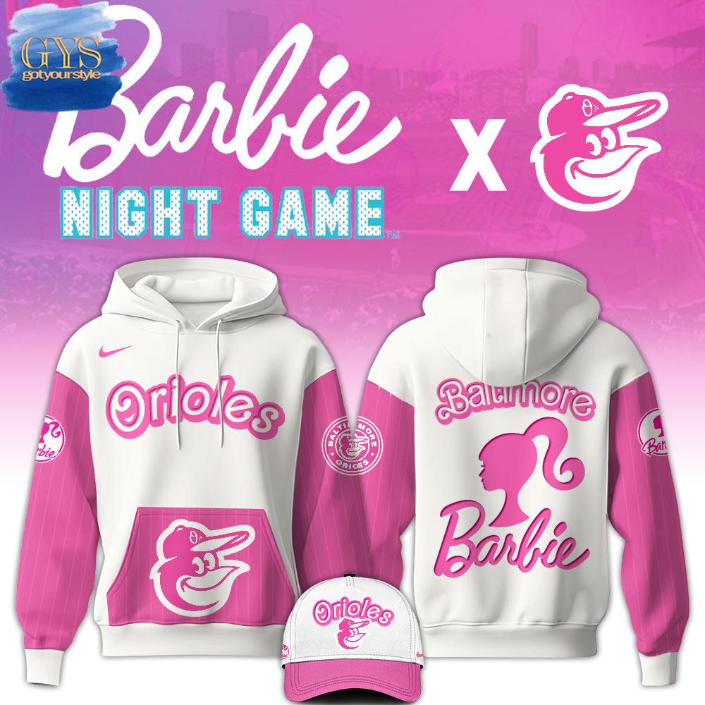 Baltimore Orioles MLB x Barbie Night Game Limited Edition Hoodie 2025 1