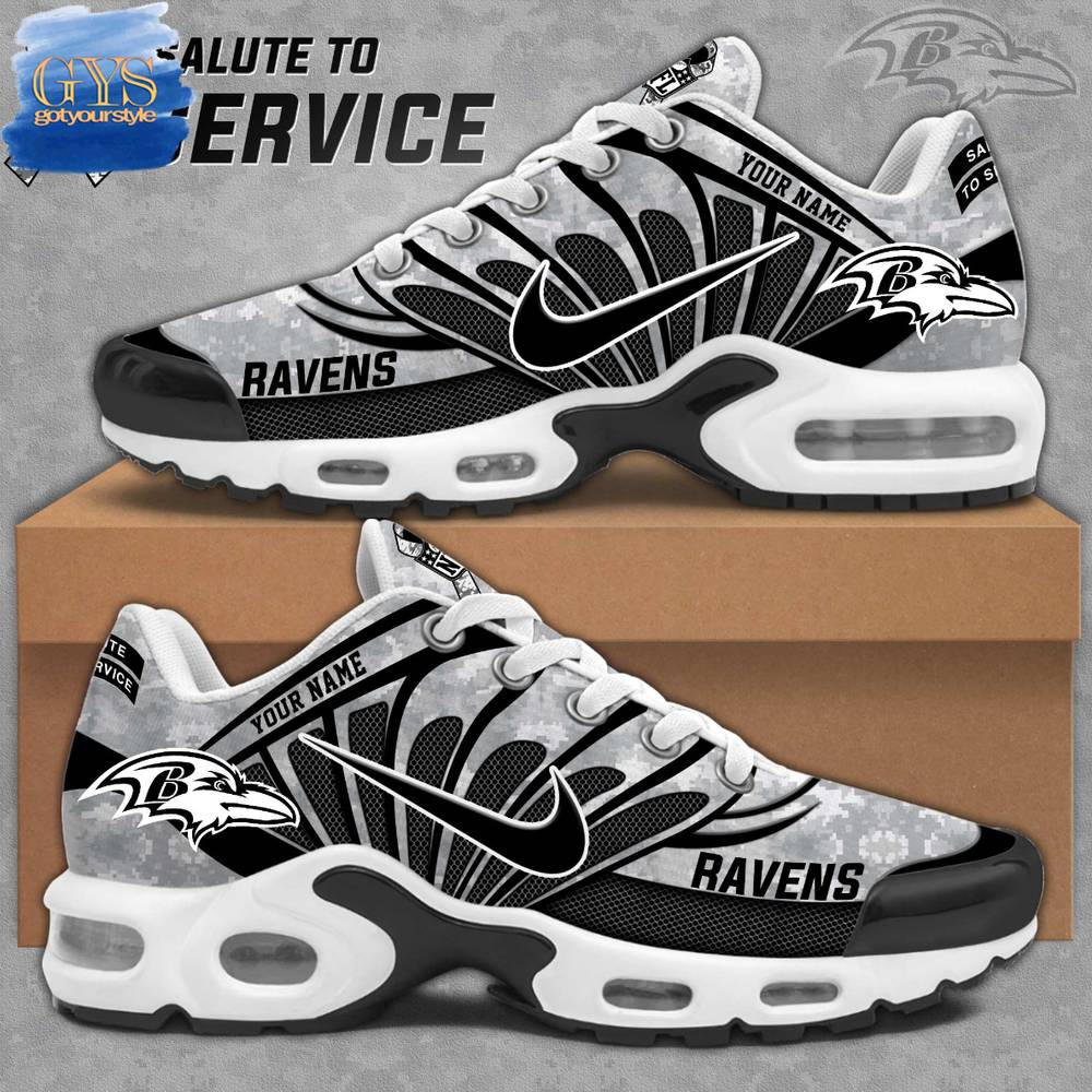 Baltimore Ravens Arctic Camo 2024 Salute To Service Nike Air Max Plus 1