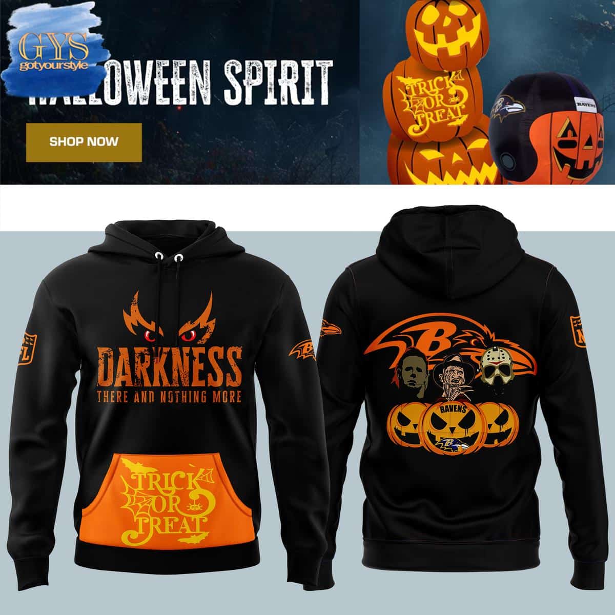 Baltimore Ravens Halloween Spirit 2024 Limited Edition Hoodie 1