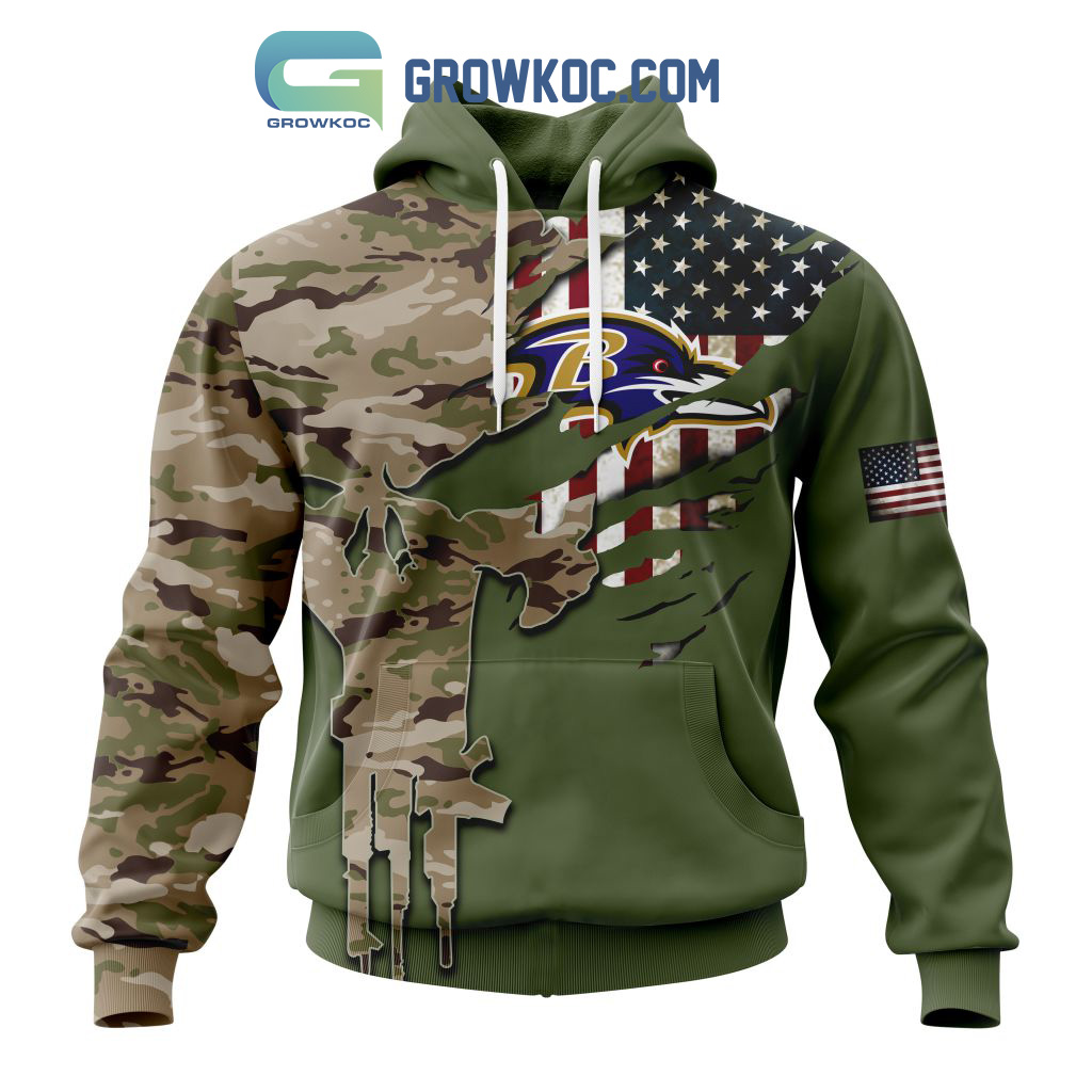 Baltimore Ravens Personalized Veterans Camo Hoodie Shirt2B1 omMku