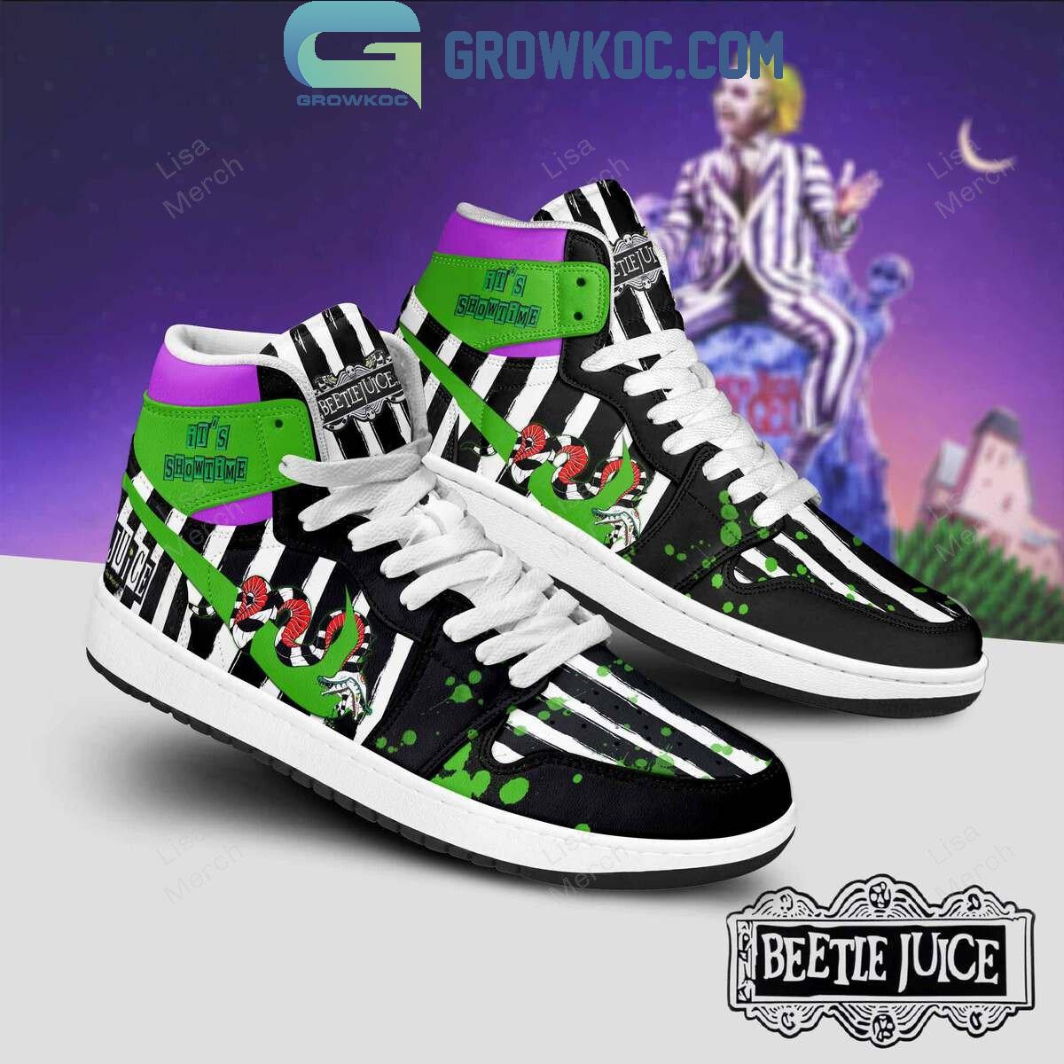 Beetlejuice Halloween Movie Its Showtime Air Jordan 1 Shoes 1 GEz85