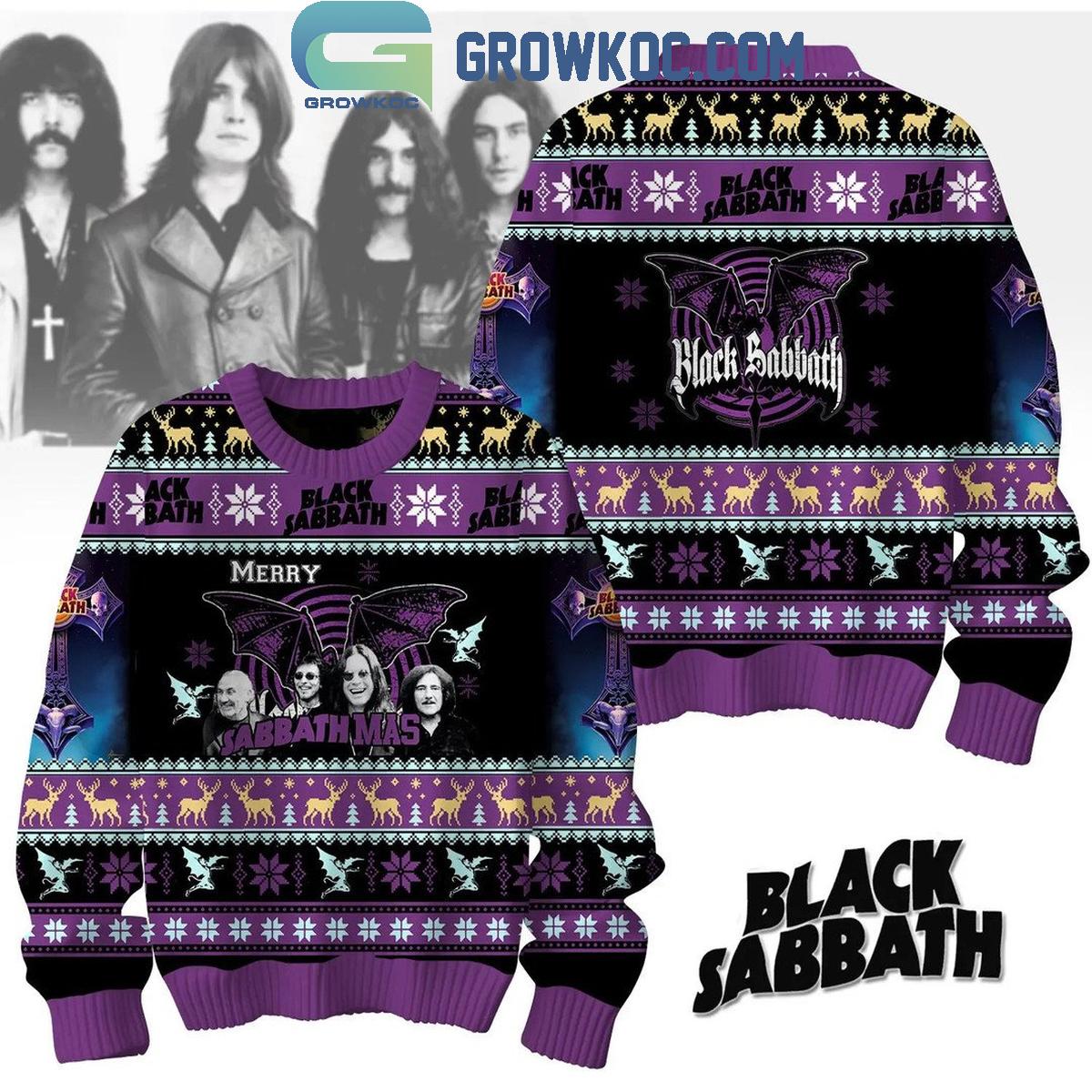 Black Sabbath Merry Sabbathmas Christmas 2024 Ugly Sweater 1 k1EXp