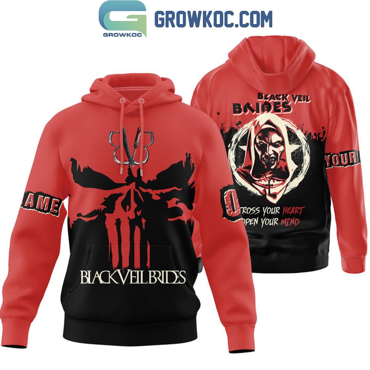 Black Veil Birds Cross Your Heart Open Your Mind Personalized Hoodie T Shirt 1 vujPl