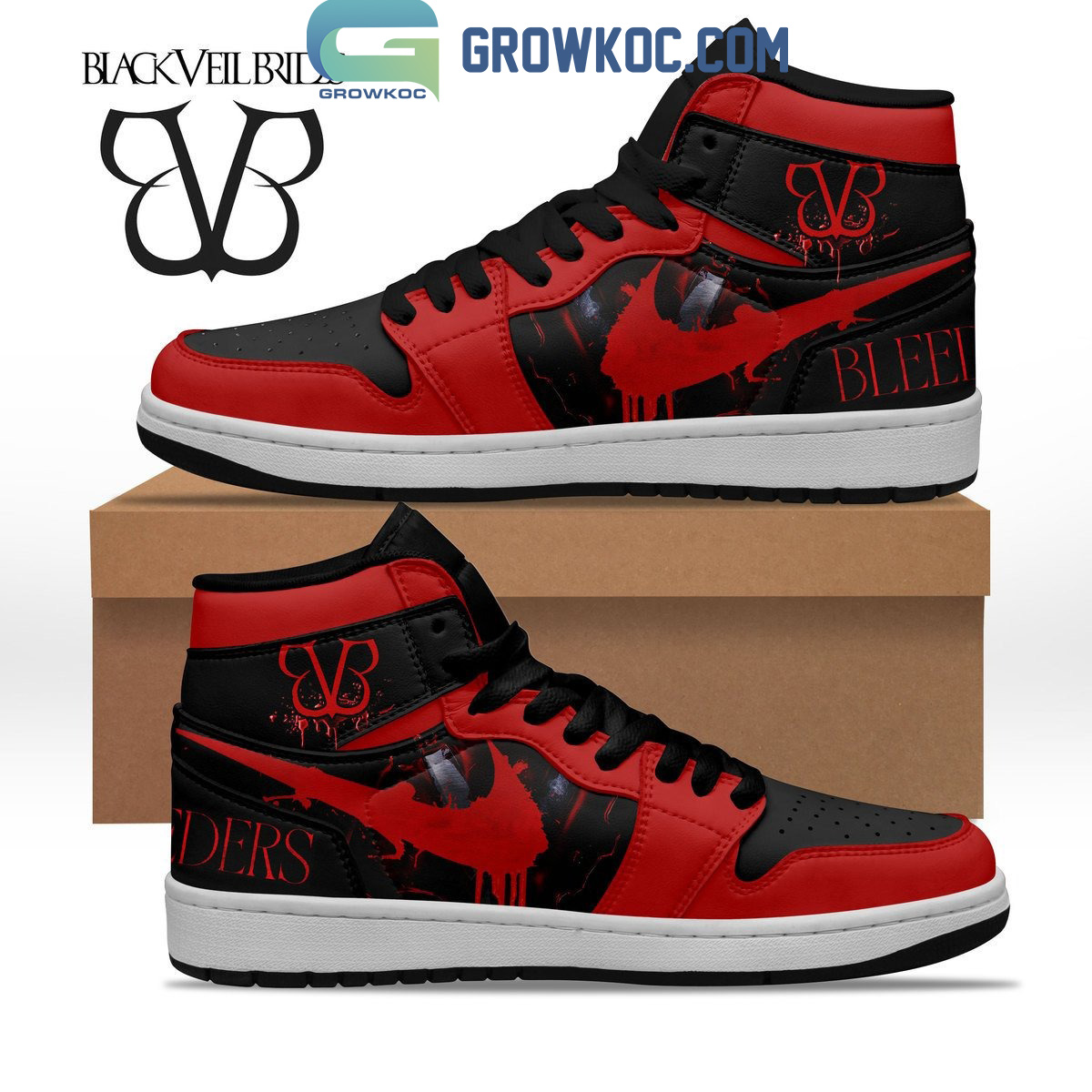 Black Veil Brides Bleeders Air Jordan 1 Shoes2B1 Jy7SH