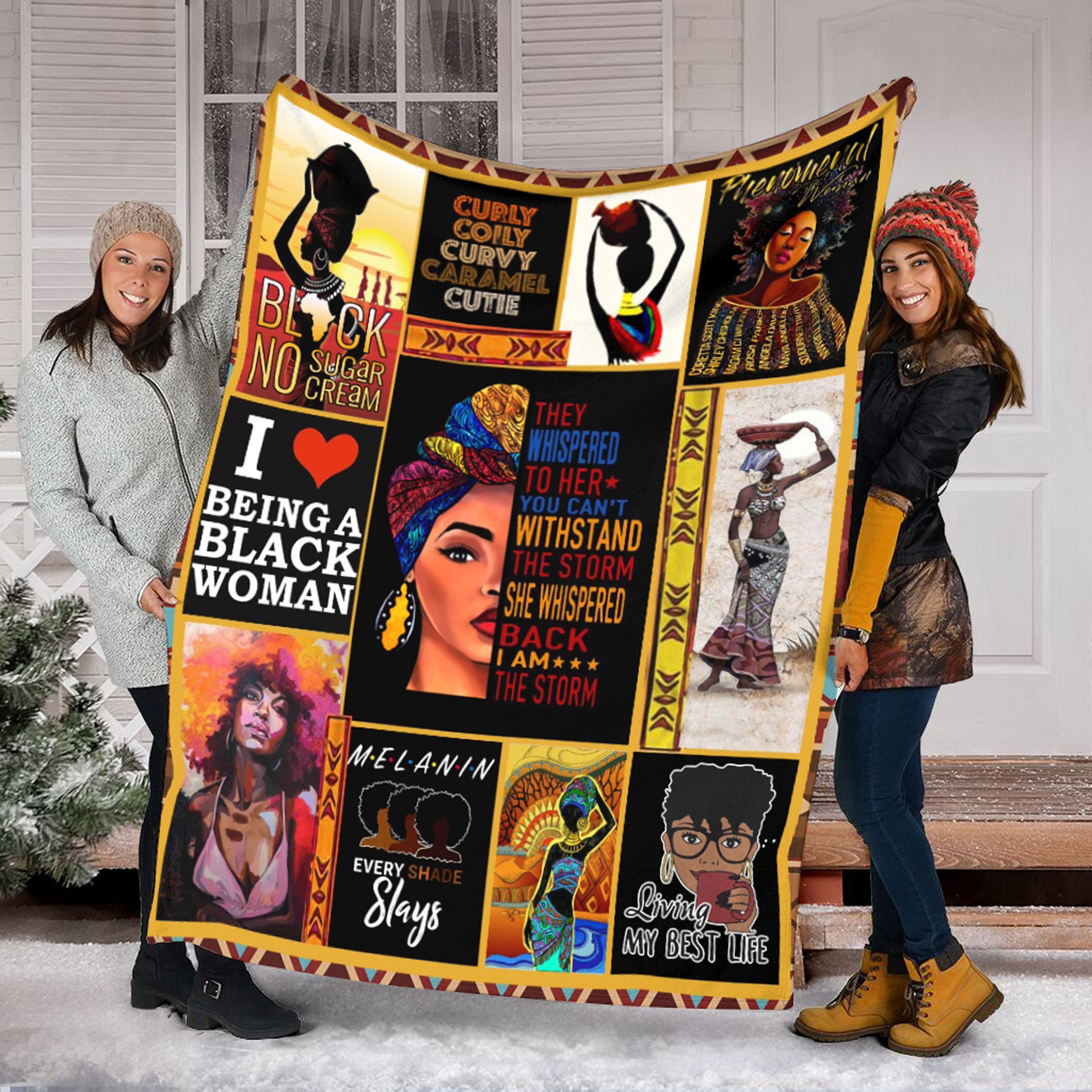 Black Women Empowerment Quilt Blanket Celebrate African Women 0
