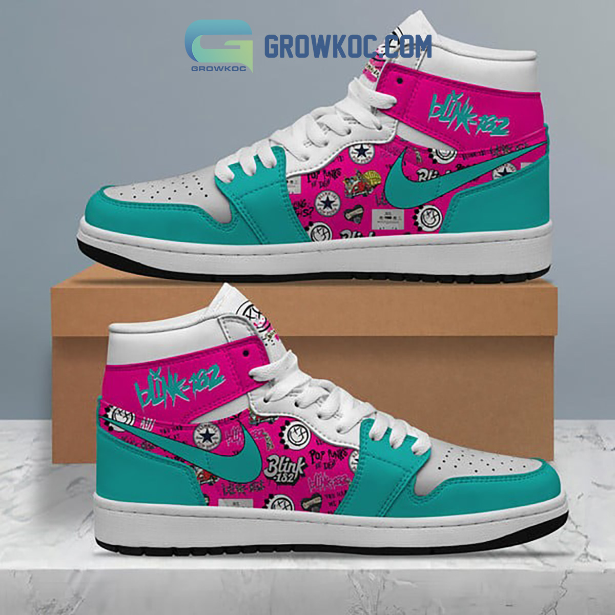 Blink 182 Fan Love Air Jordan 1 Shoe2B1 dn7cn