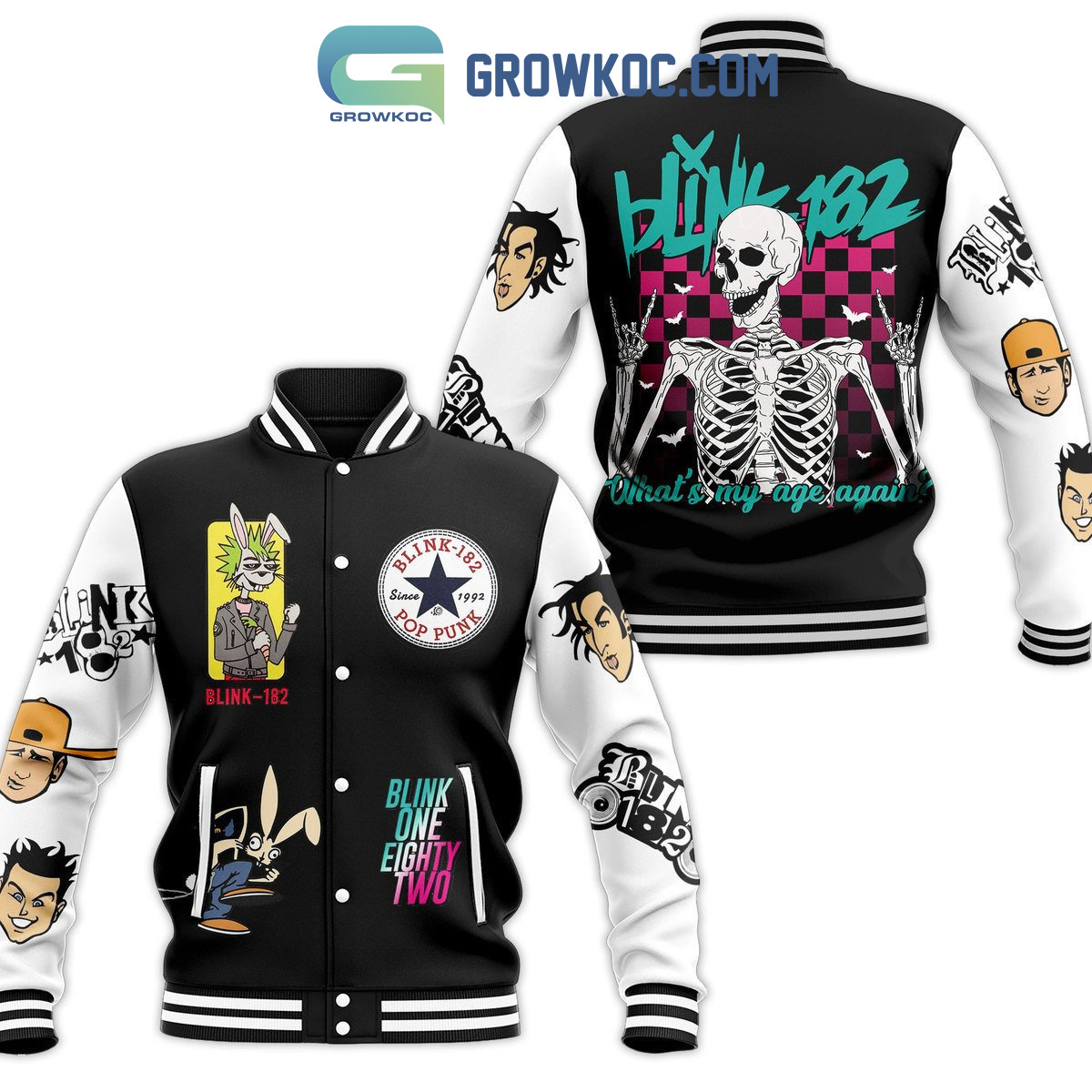 Blink 182 Whats My Age Again Baseball Jacket2B1 PJKJ1