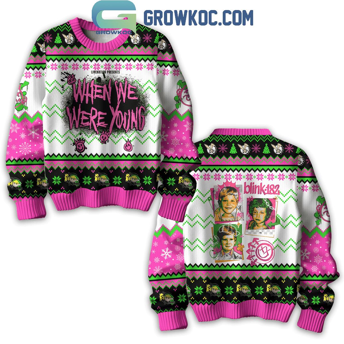 Blink 182 When We Were Young Christmas Ugly Sweater 1 2RrAp