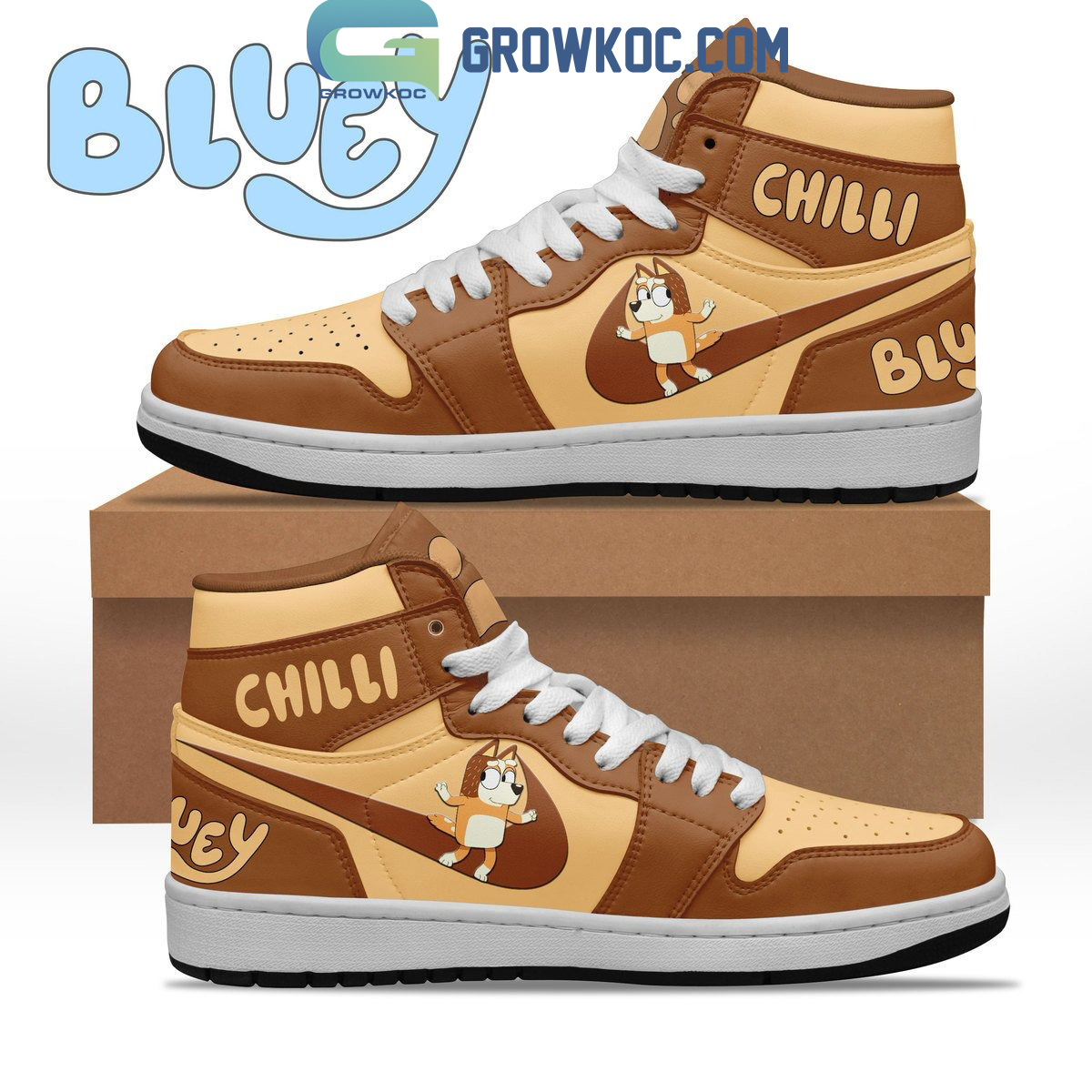 Bluey Chilli Heeler Family Air Jordan 1 Shoes2B1 8xtwF