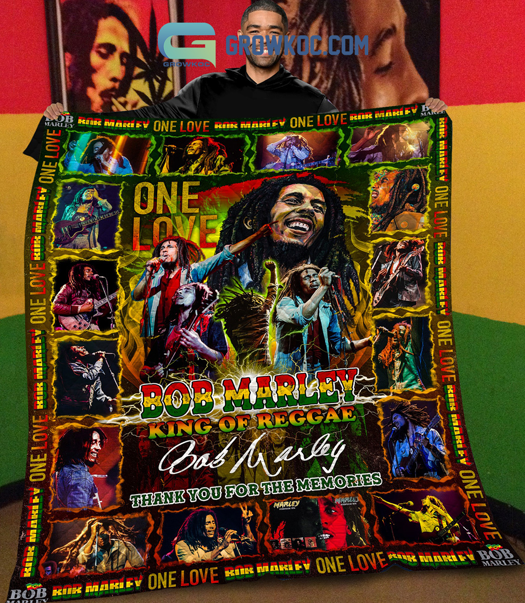 Bob Marley King Of Reggae One Love Memories Fleece Blanket Quilt