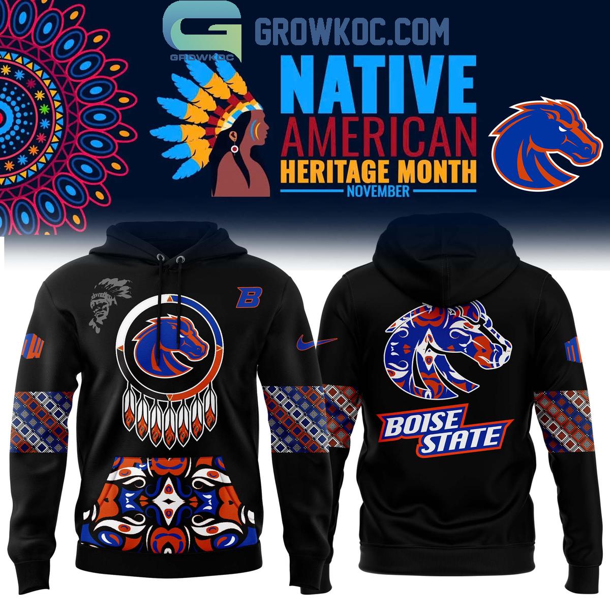Boise State Broncos Football Native American Heritage Month 2024 Hoodie T Shirt 1 cQMQx