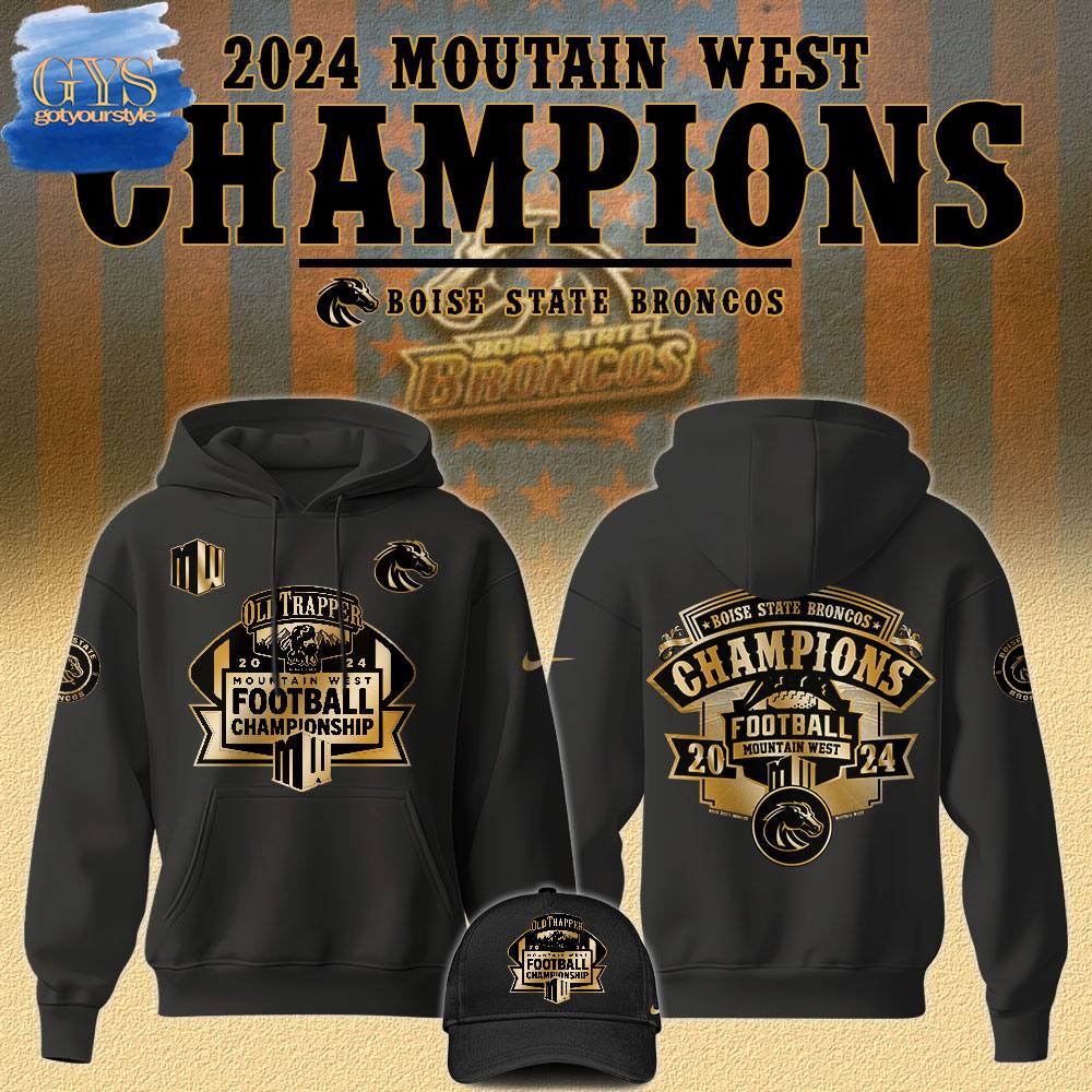 Boise State Broncos Moutain West 2024 Champions Limited Edition Hoodie 1