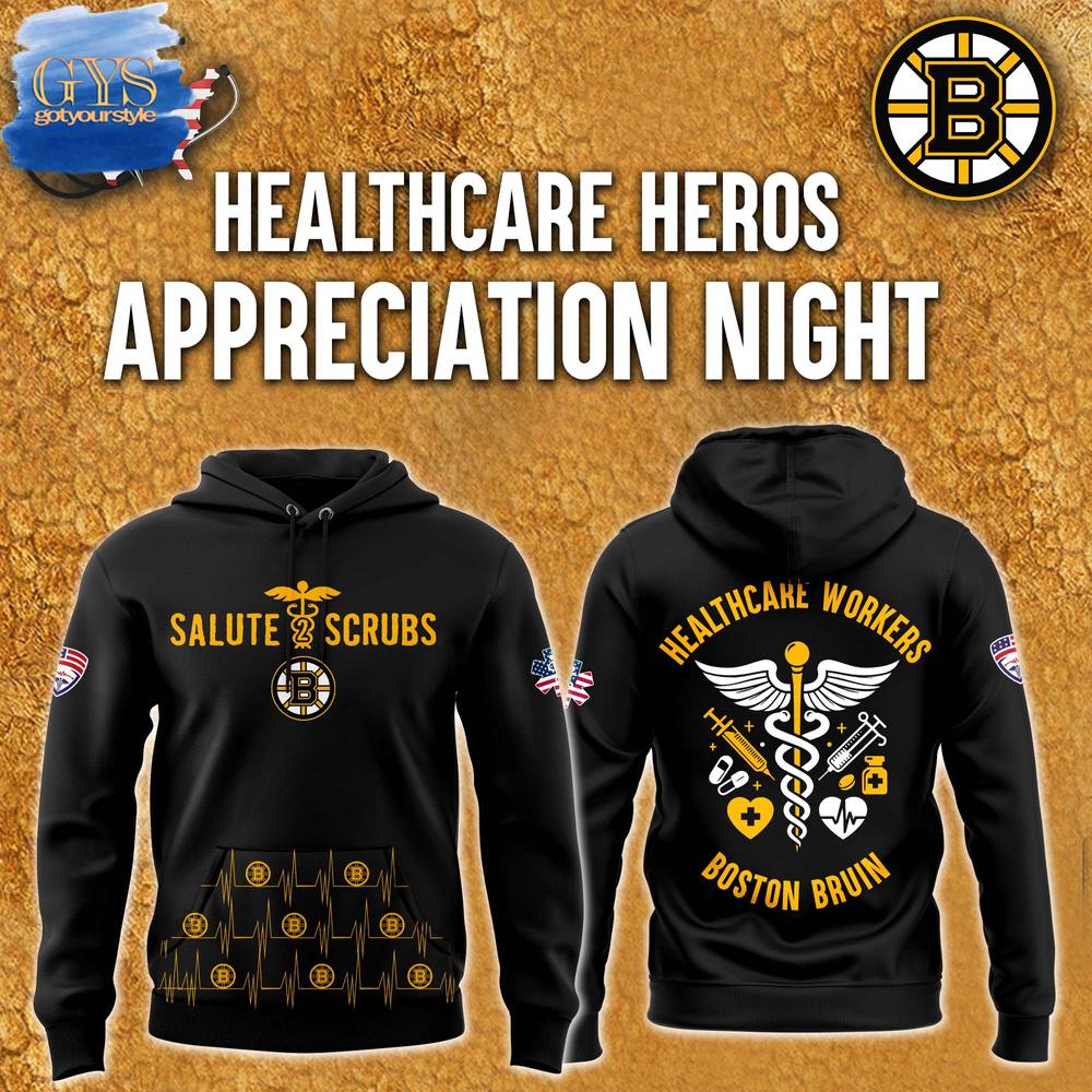 Boston Bruins 2025 Healthcare Appreciation Night Limited Edition Hoodie 1