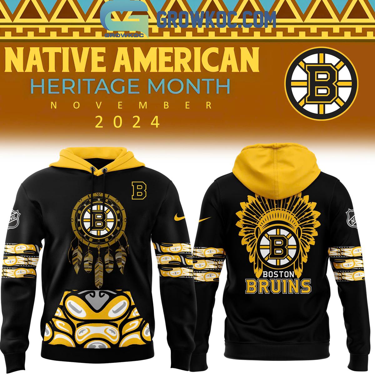Boston Bruins Celebrating Native American Heritage Month 2024 Hoodie T Shirt 1 KDECx