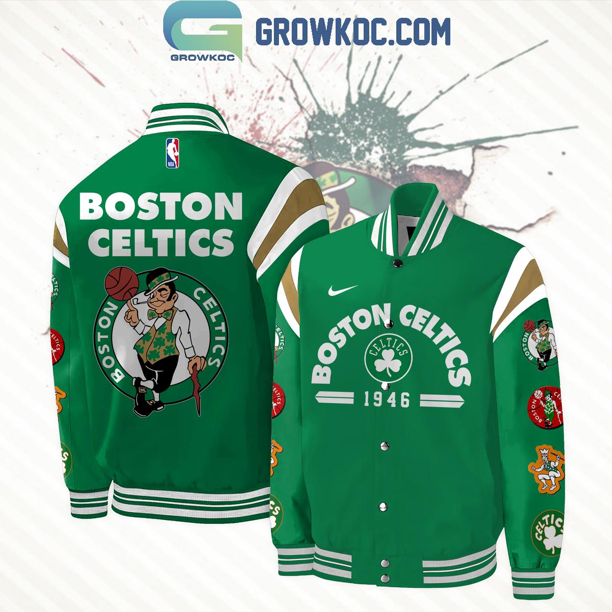 Boston Celtics Loves Basketball Team Est 1946 Baseball Jacket 1 9FkZW