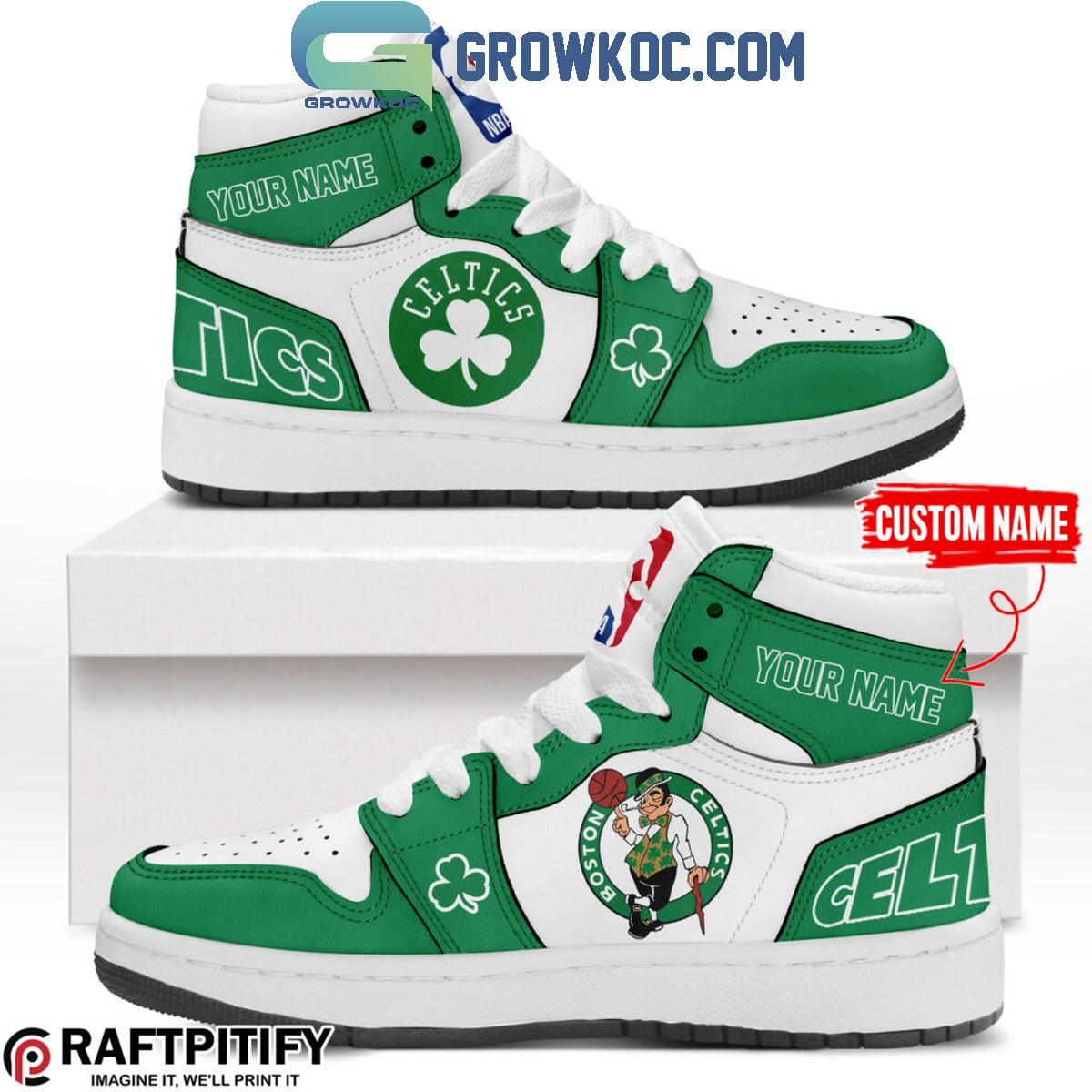 Boston Celtics Loves Basketball Team Personalized Air Jordan 1 Shoes 1 6cnMn