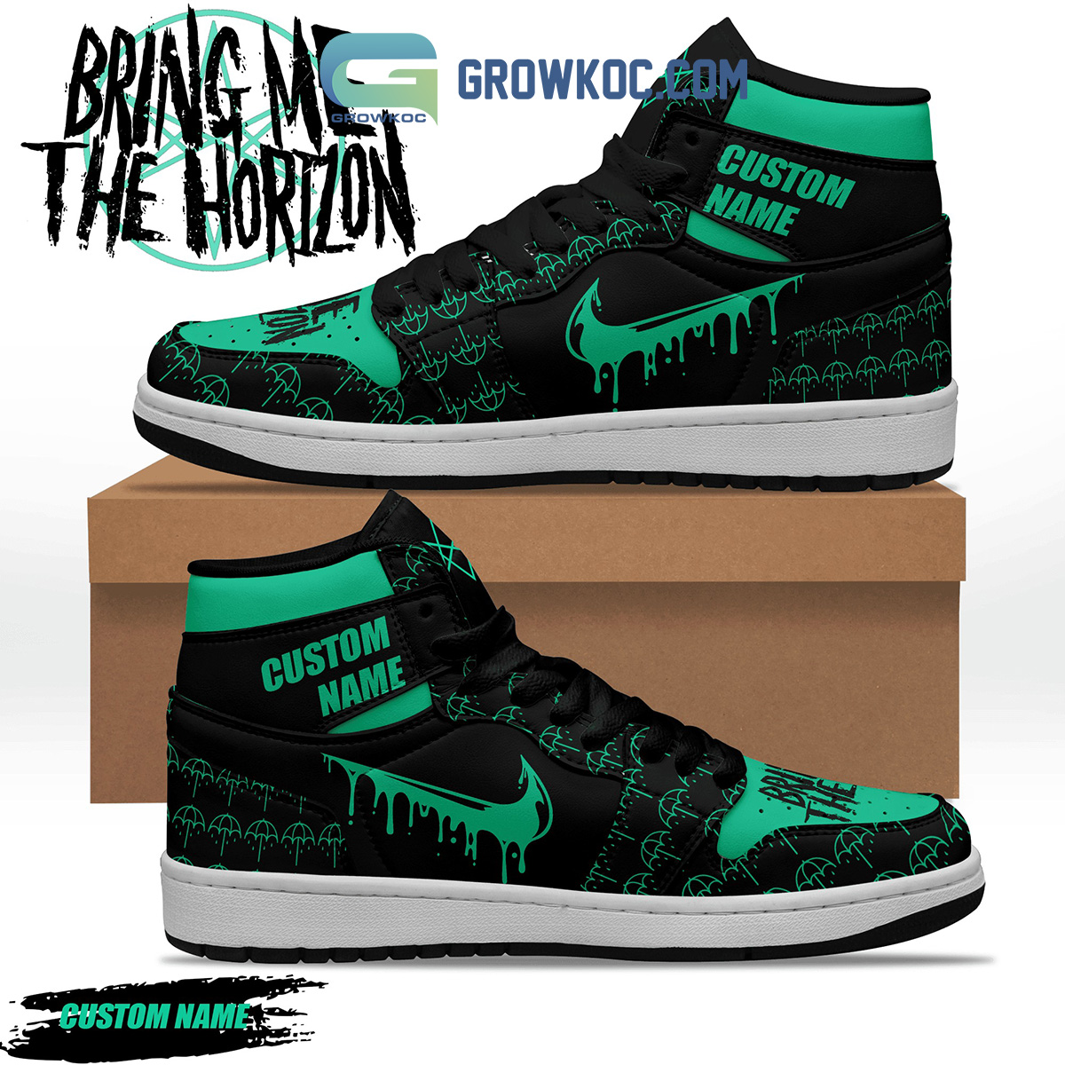 Bring Me The Horizon Personalized Air Jordan 1 Shoe2B1 sjpGK