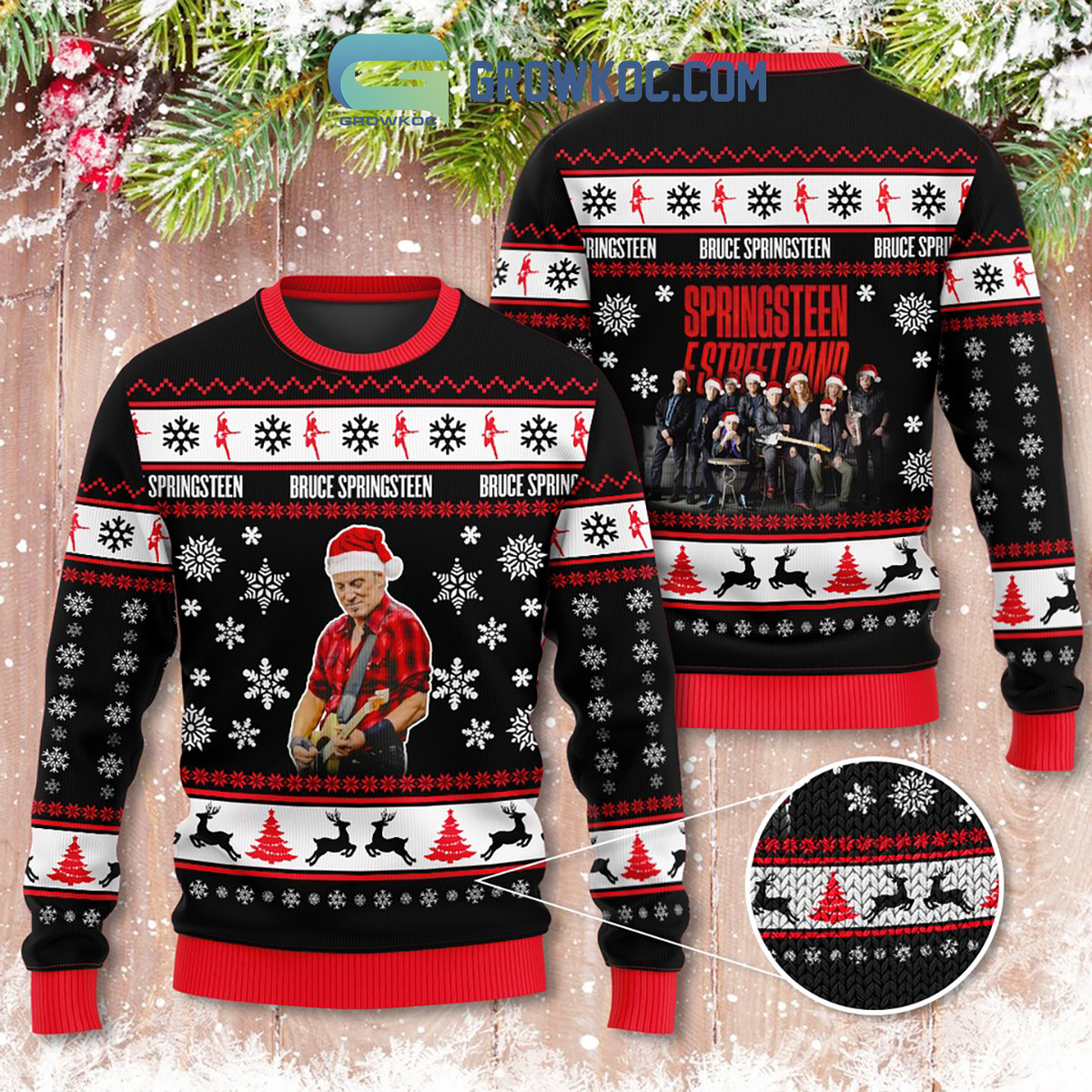Bruce Springsteen E Street Band Christmas Ugly Sweater2B1 YFkBW