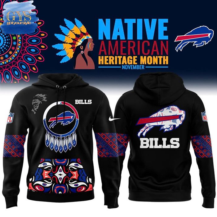 Buffalo Bills 2024 Native American Heritage Month Premium Limited Hoodie 1