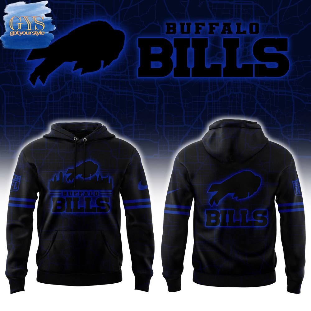 Buffalo Bills Skyline Back To Black Limited Edition Hoodie 1