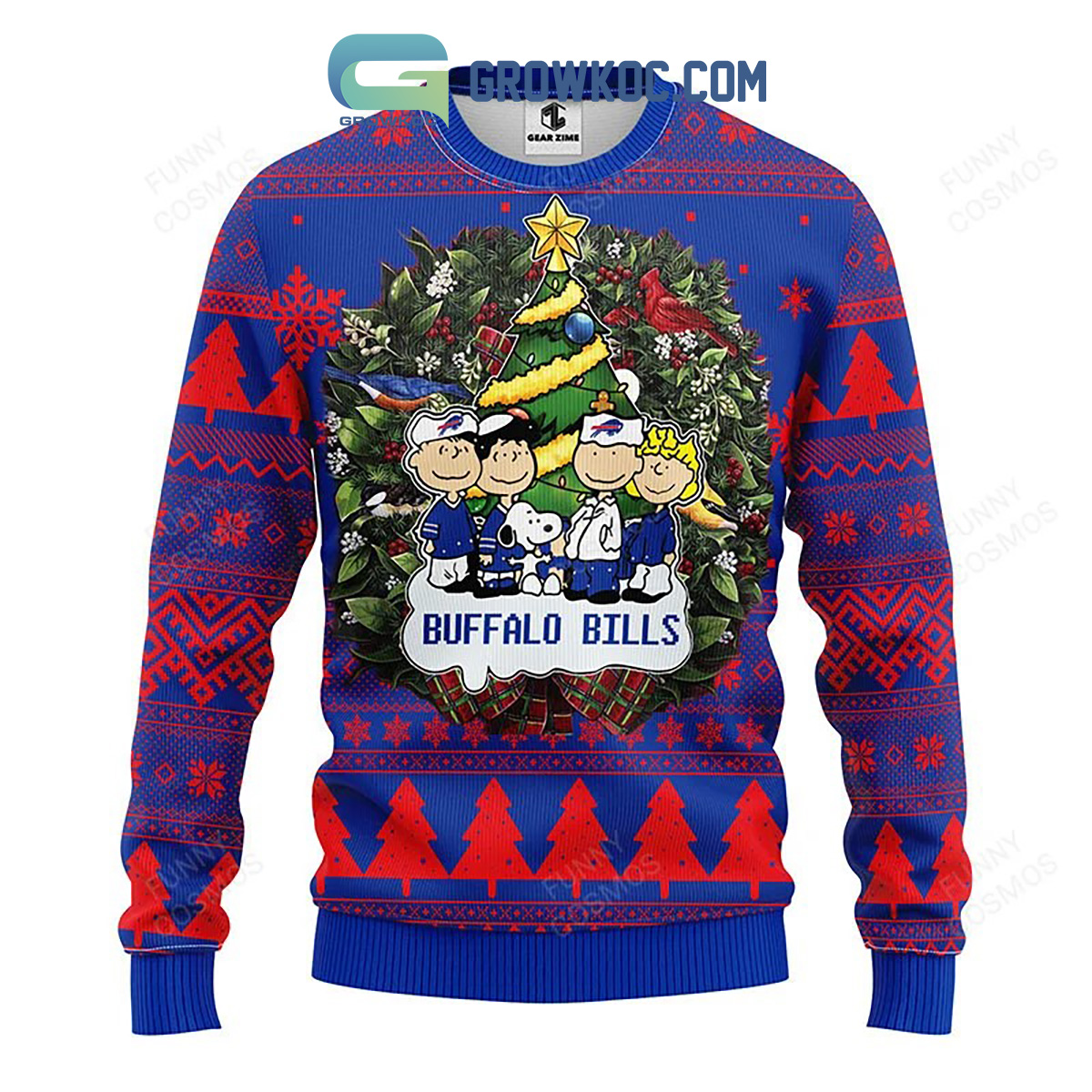 Buffalo Bills Snoopy Dog Christmas Ugly Sweater2B1 6b8jW