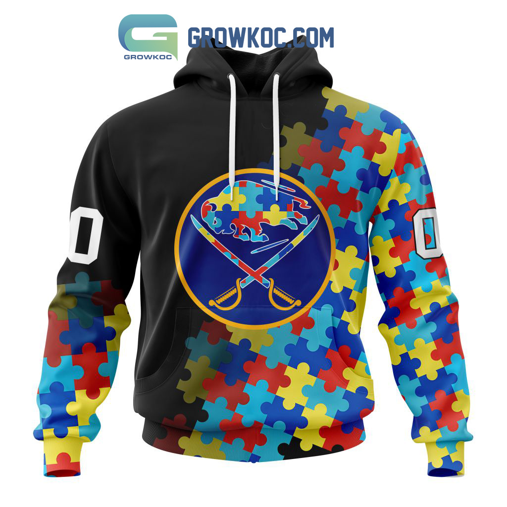 Buffalo Sabres Puzzle Design Autism Awareness Personalized Hoodie Shirts2B1 iJZ9E