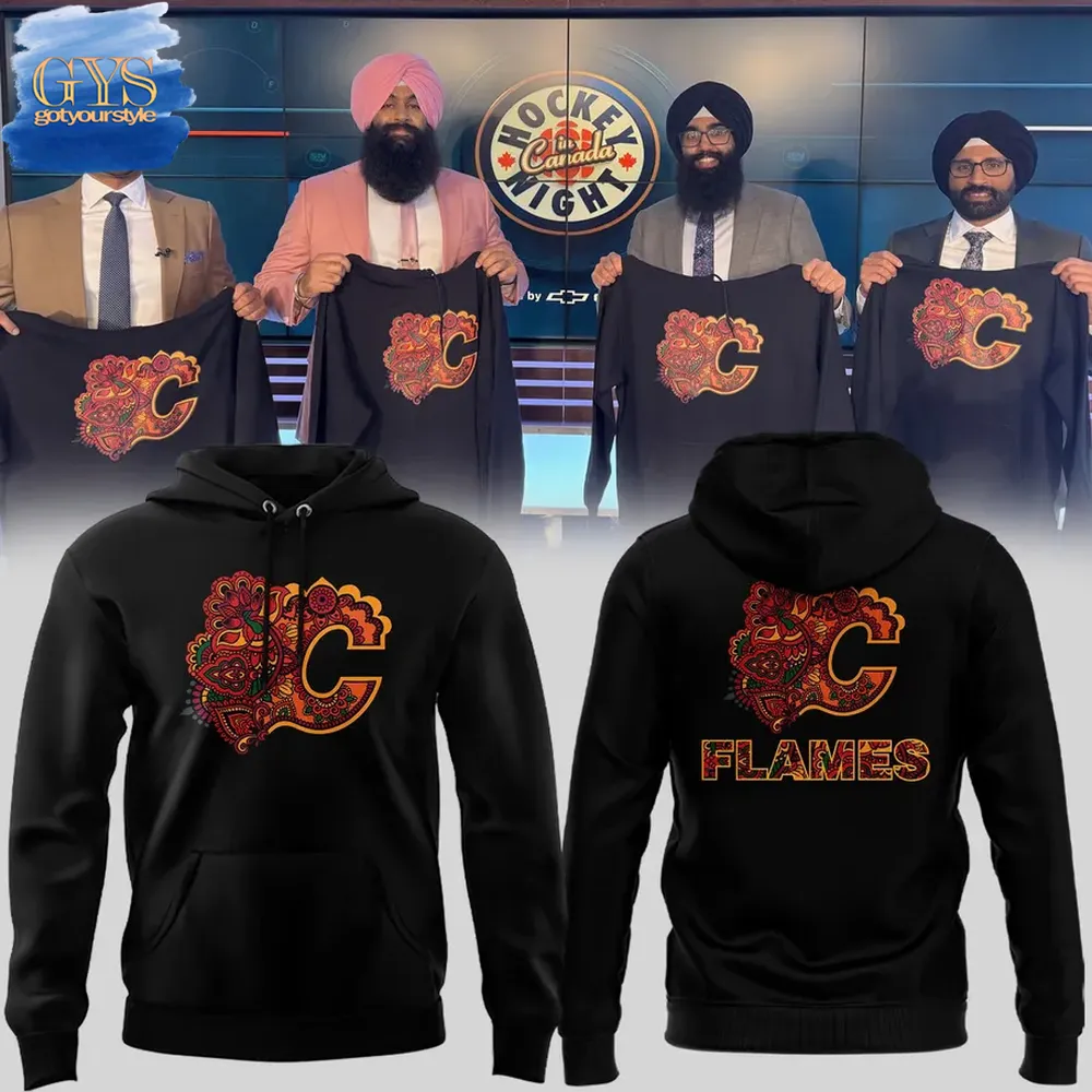 Calgary Flames South Asian Celebration Night Limited Edition Hoodie 1