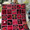 Calgary Flames V1 Quilt Blanket Bedding Set 0