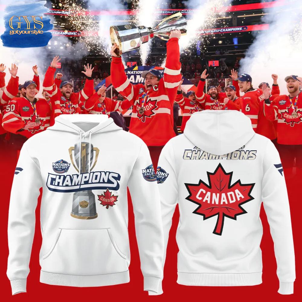 Canada Team Champions 4 Nations Face Off 2025 Hoodie 1