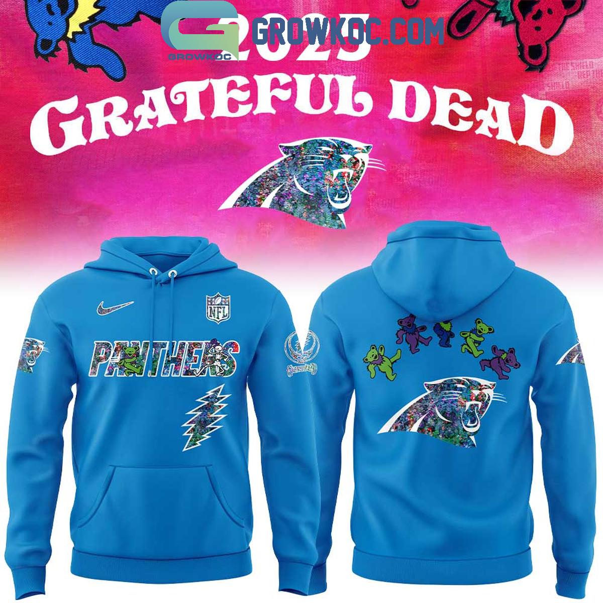 Carolina Panthers Celebration Grateful Dead 60 Years 2025 Hoodie Shirt 1 BDFZh