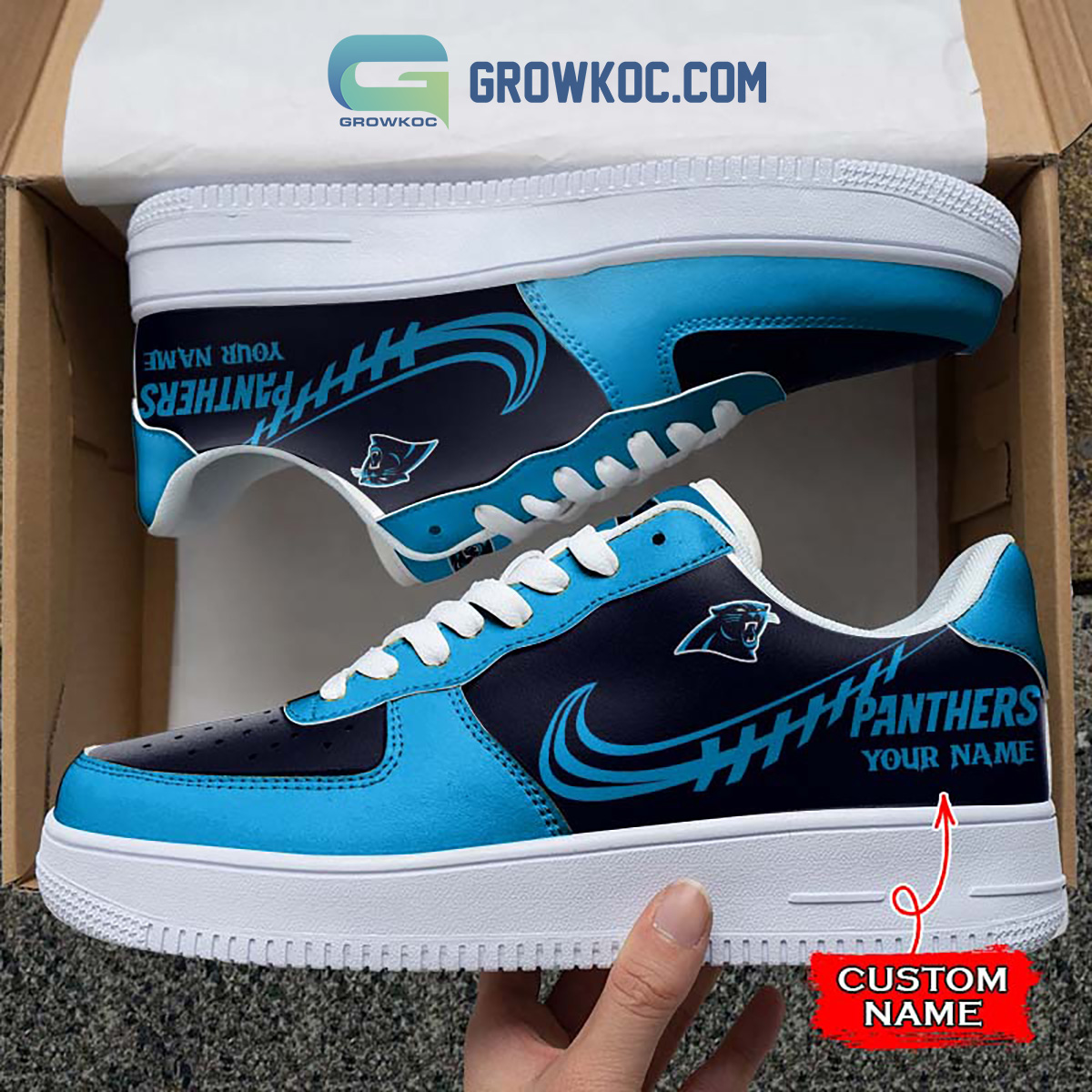 Carolina Panthers Personalized Air Force 1 Sneaker2B1 G8b1L