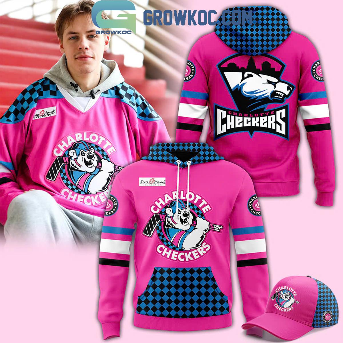 Charlotte Checkers Neon Night 2024 Memory Hoodie T Shirt 1 2A4z4