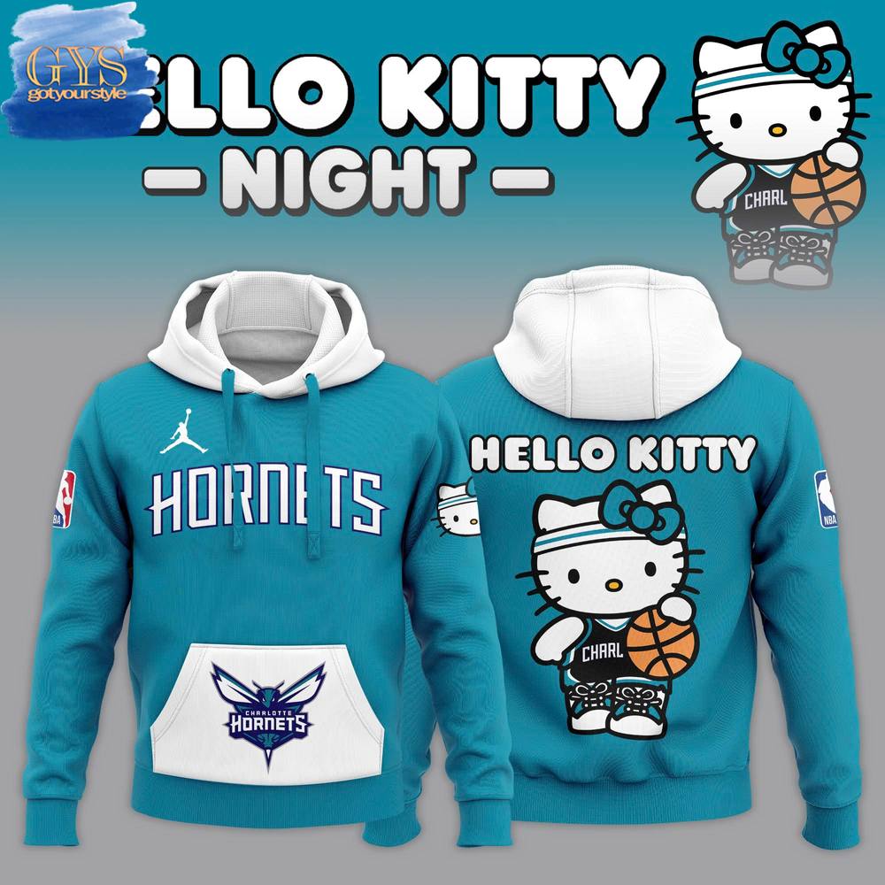 Charlotte Hornets x Hello Kitty 2024 Limited Edition Hoodie 1