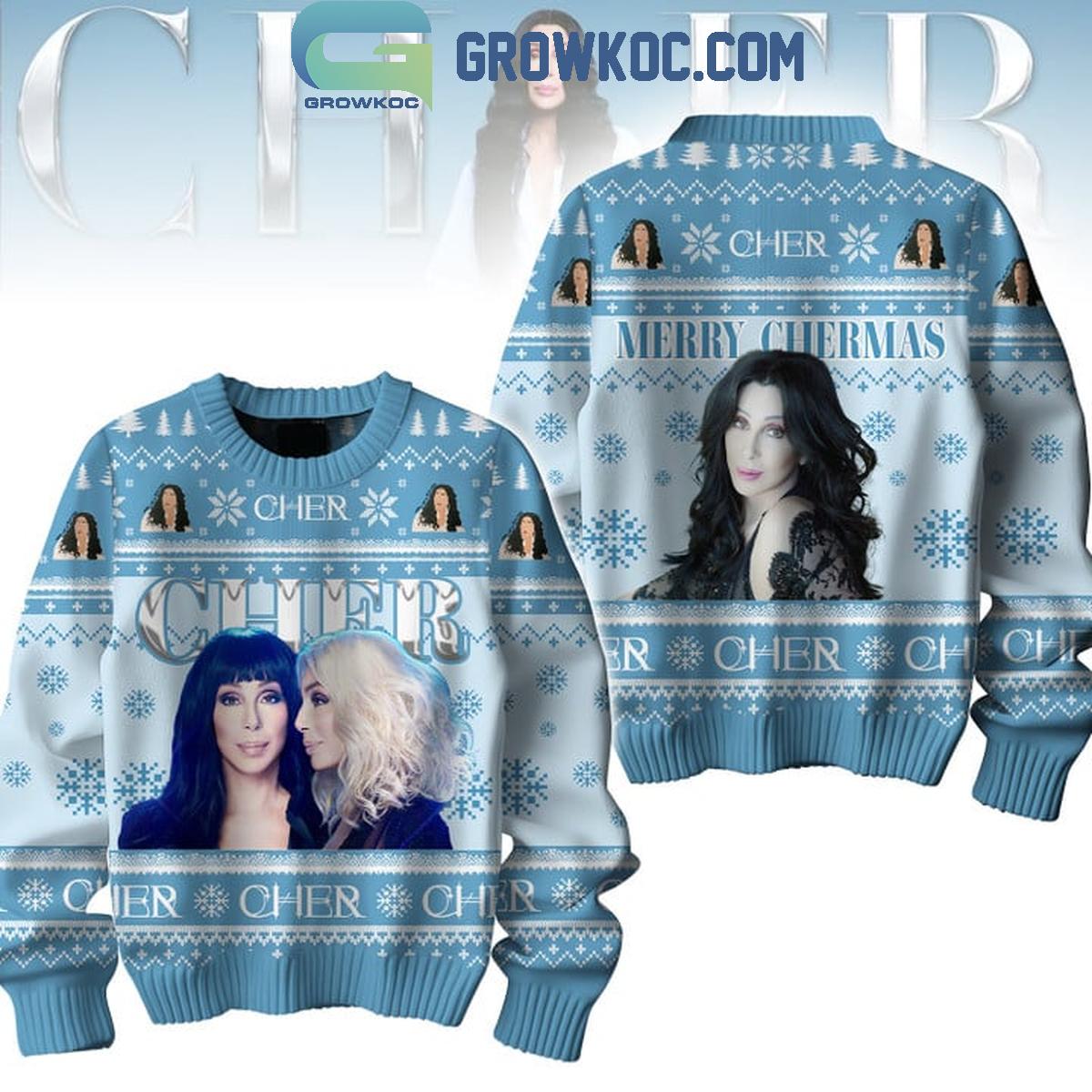 Cher Cher Cher 2024 Merry Chermas Christmas Ugly Sweater 1 oSP0G