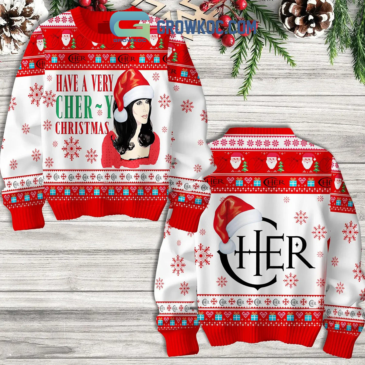 Cher Have A Very Chery Christmas 2024 Ugly Sweater2B1 Pz5ep