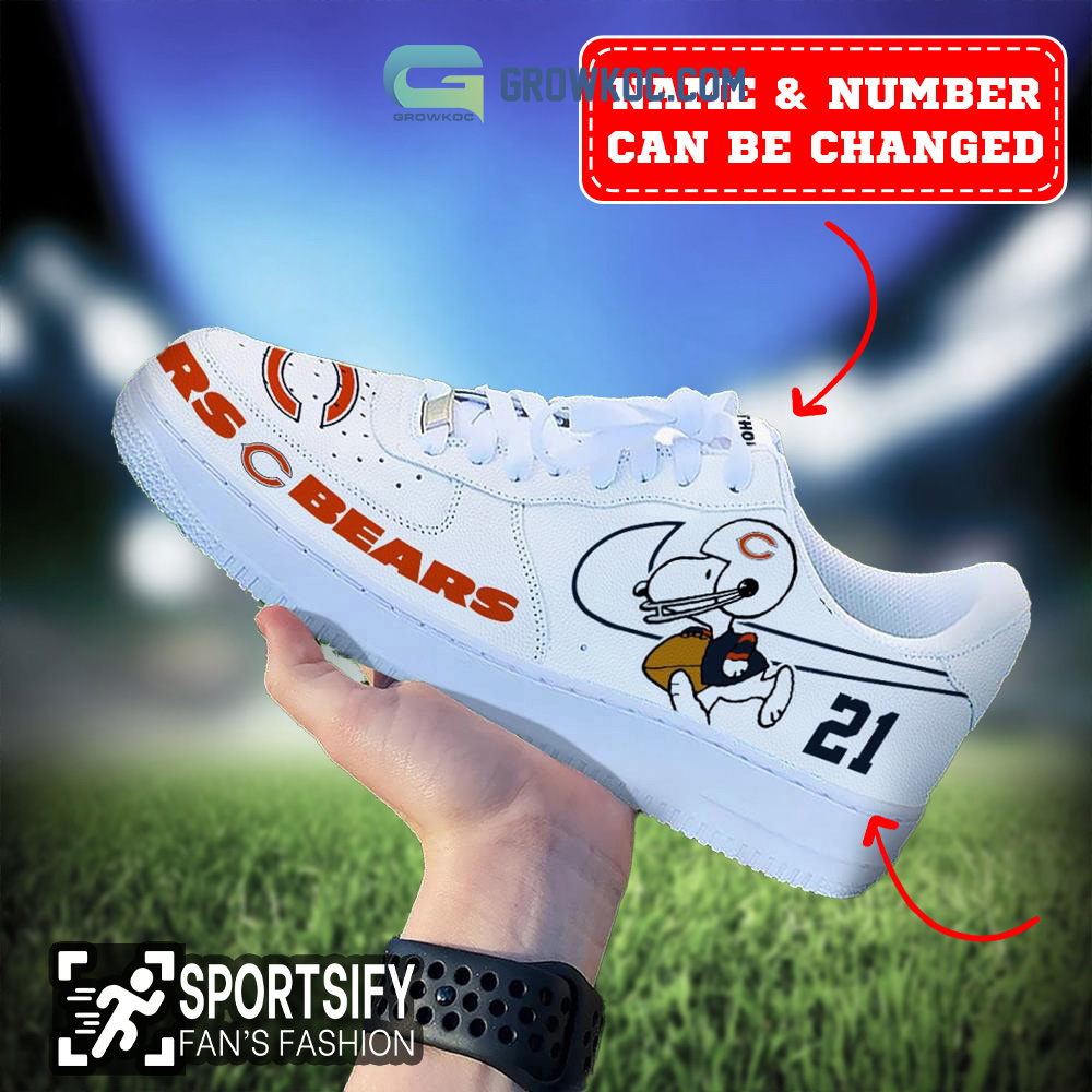 Chicago Bears NFL Snoopy Personalized Air Force 1 Low Top Shoes2B1 cvluG