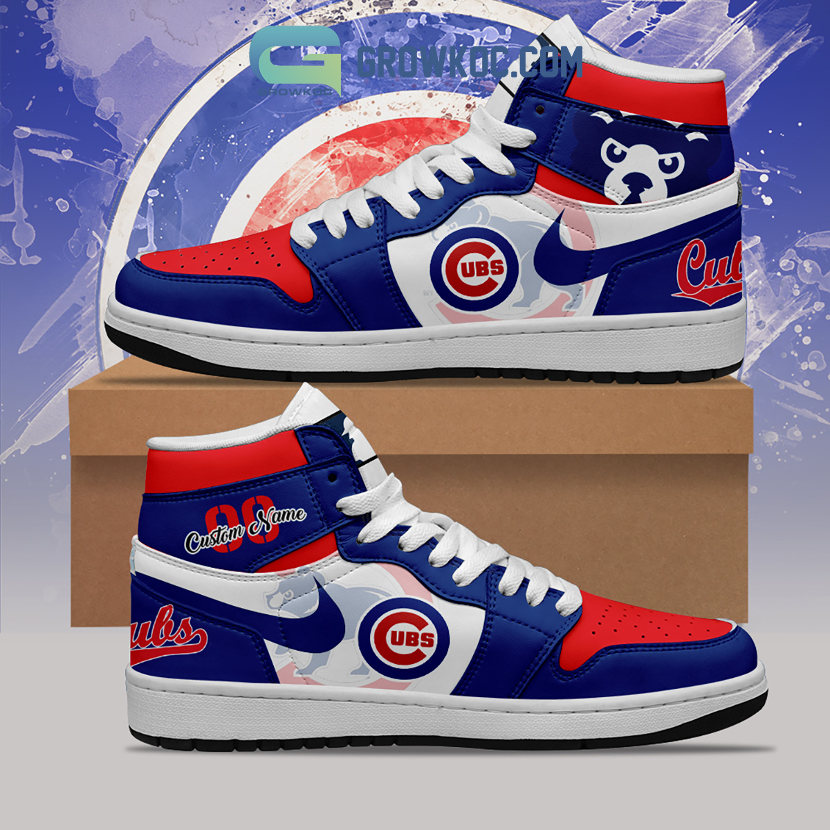 Chicago Cubs MLB Personalized Air Jordan 1 Shoes2B1 x8IE4