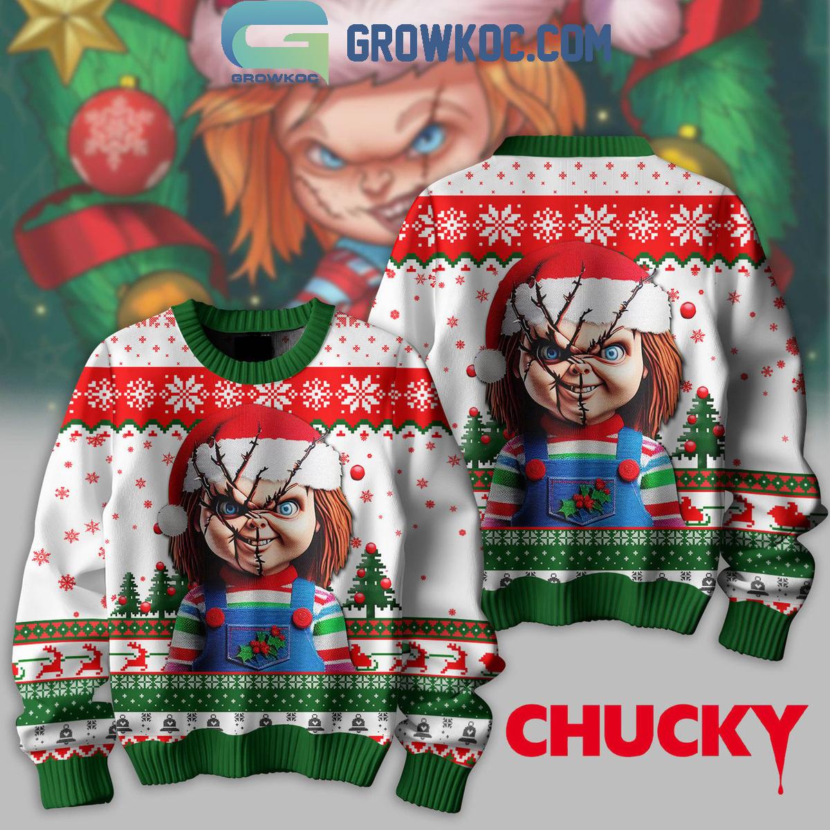 Chucky Wanna Play In Christmas Ugly Sweater 1 VPRU9