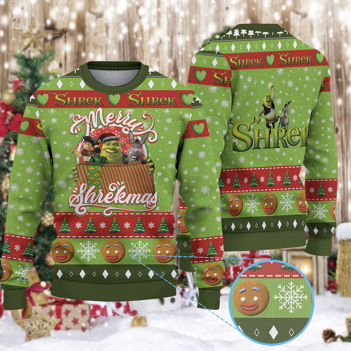CiGyWZa9 Shreks Merry Christmas Knitted Sweater 2 1