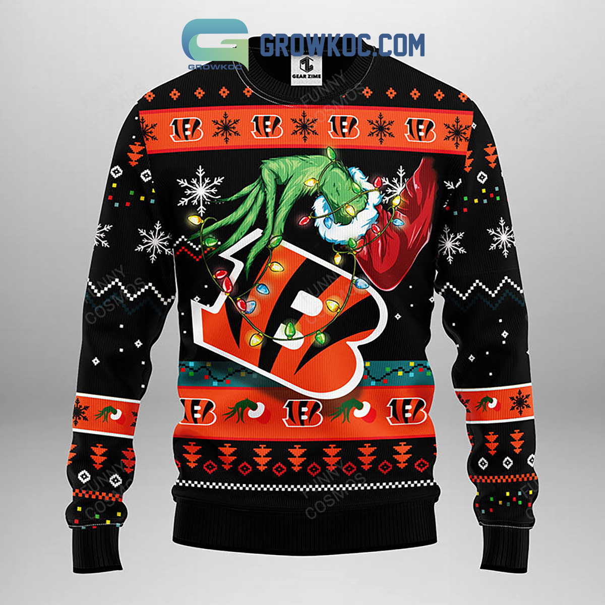 Cincinnati Bengals Grinch Christmas Ugly Sweater2B1 13PsR