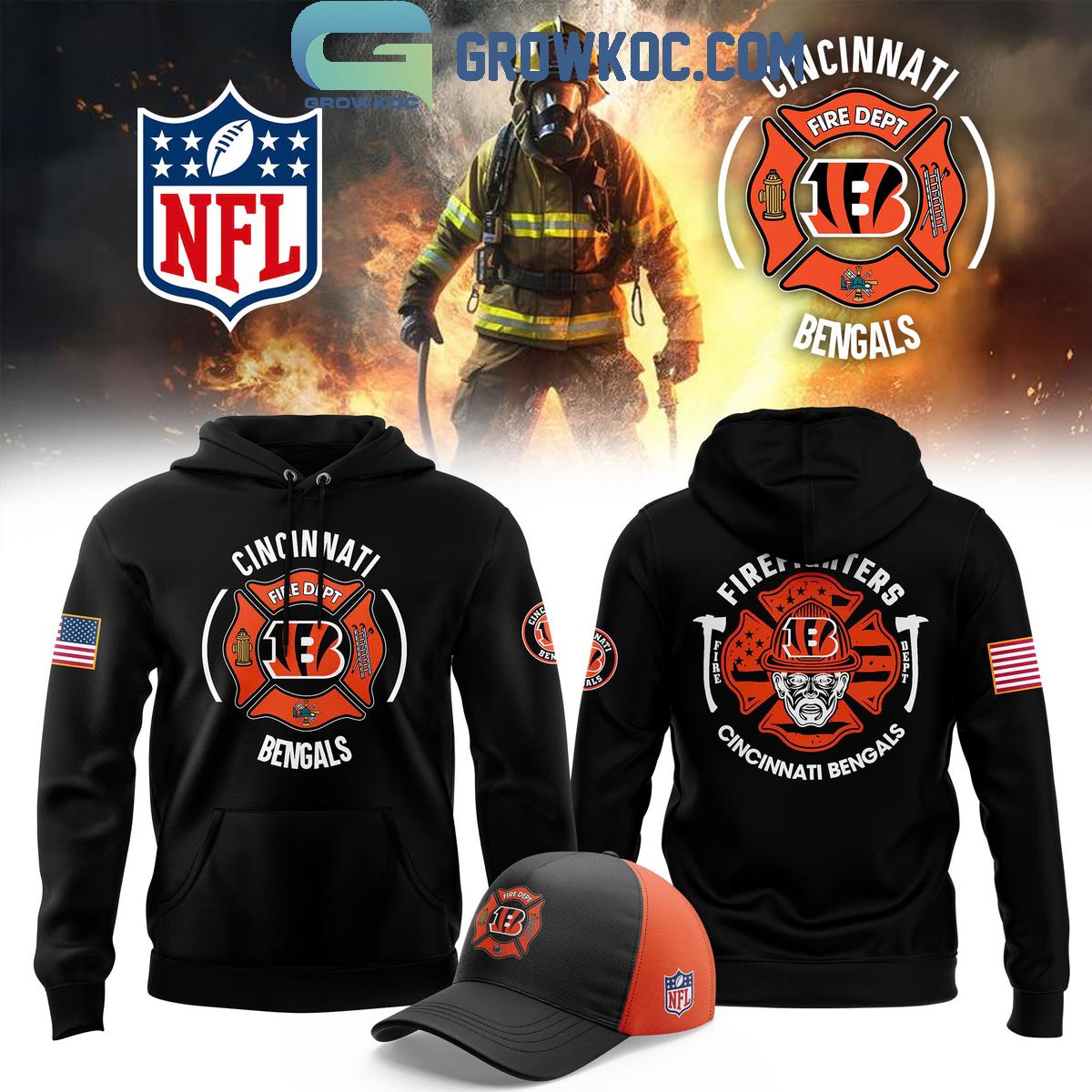 Cincinnati Bengals Night Of 2024 Firefighter Appreciation Celebrate Hoodie T Shirt 1 UKX2X