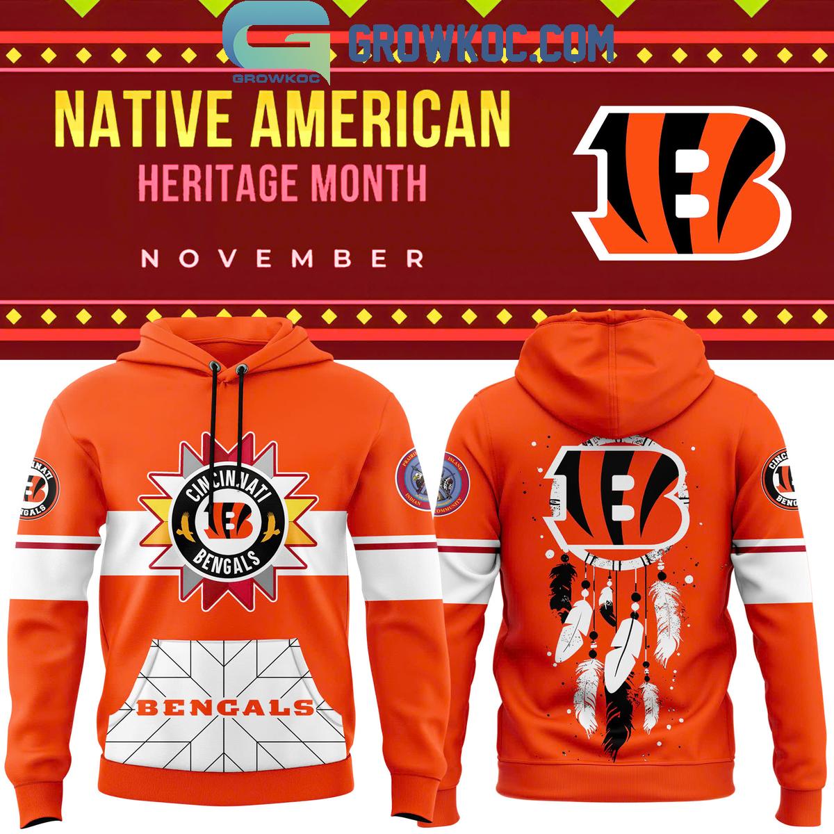 Cincinnati Bengals Proud 2024 Native American Heritage Month Hoodie T Shirt 1 NKw8p