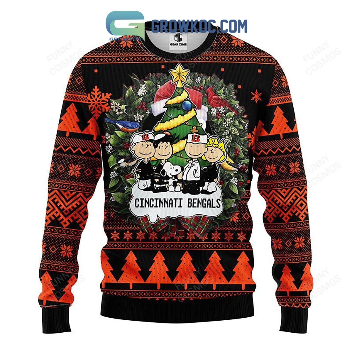 Cincinnati Bengals Snoopy Dog Christmas Ugly Sweater2B1 duyIC