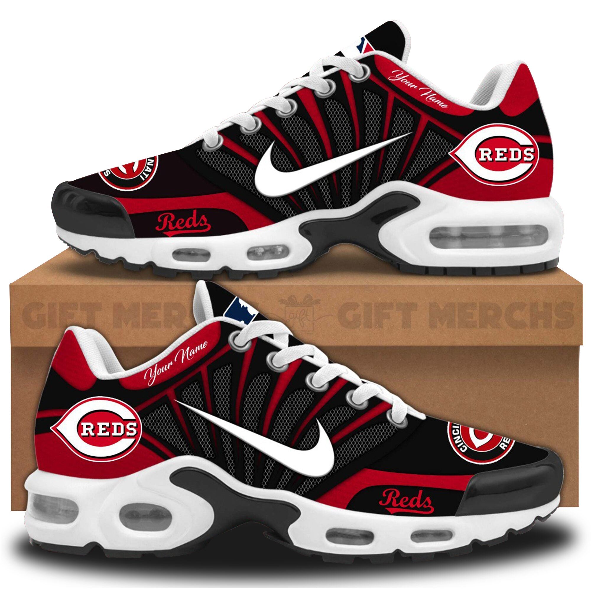 Cincinnati Reds Customized Sport Shoes PT66017 21A3