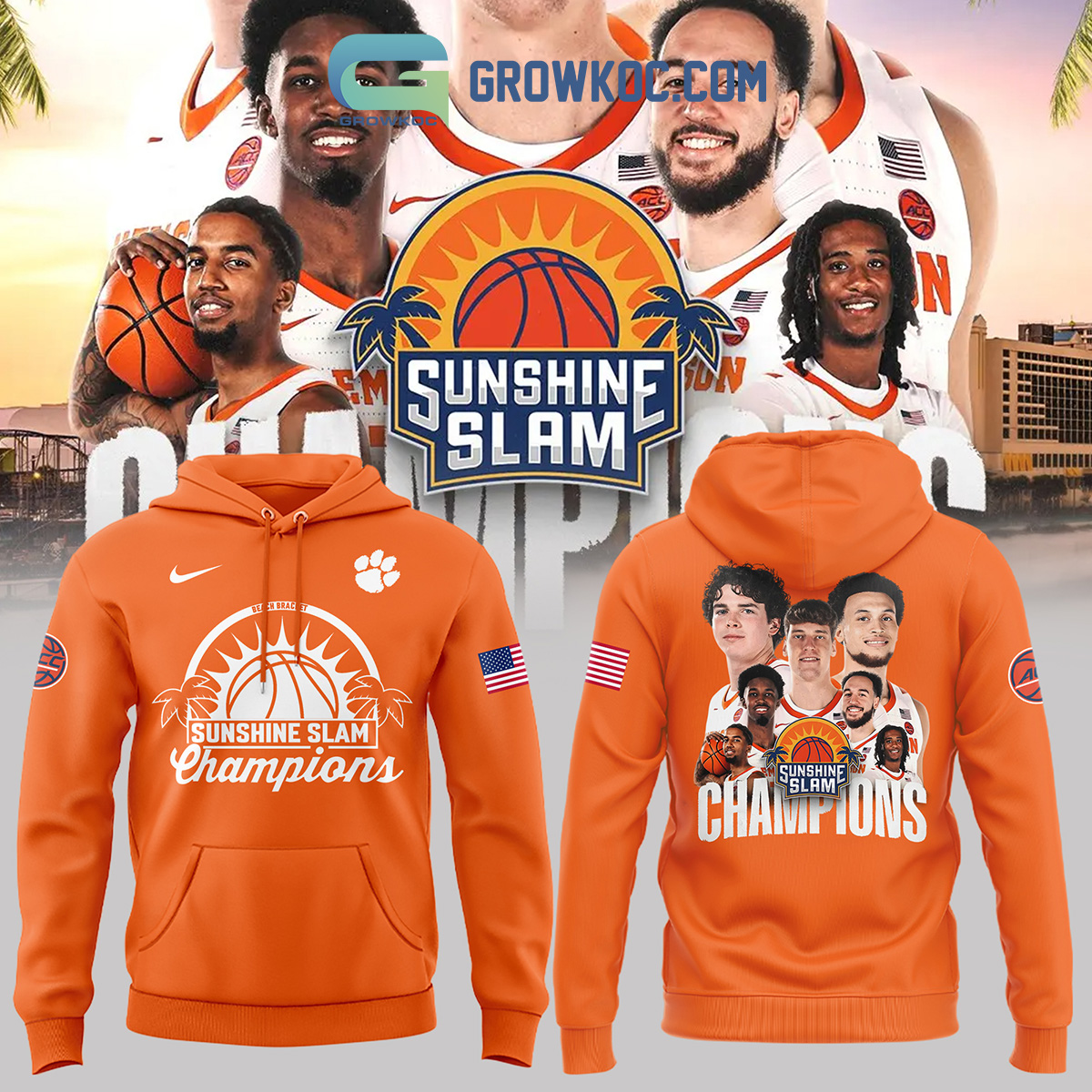 Clemson Tigers Go Tigers Sunshine Slam Champions 2024 Hoodie T Shirt2B1 8tEEI