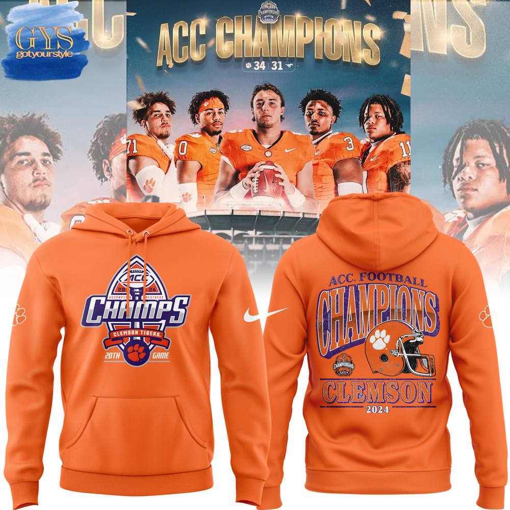 Clemson Tigers Special 2024 ACC Football Conference Champions Limited Edition Hoodie 1