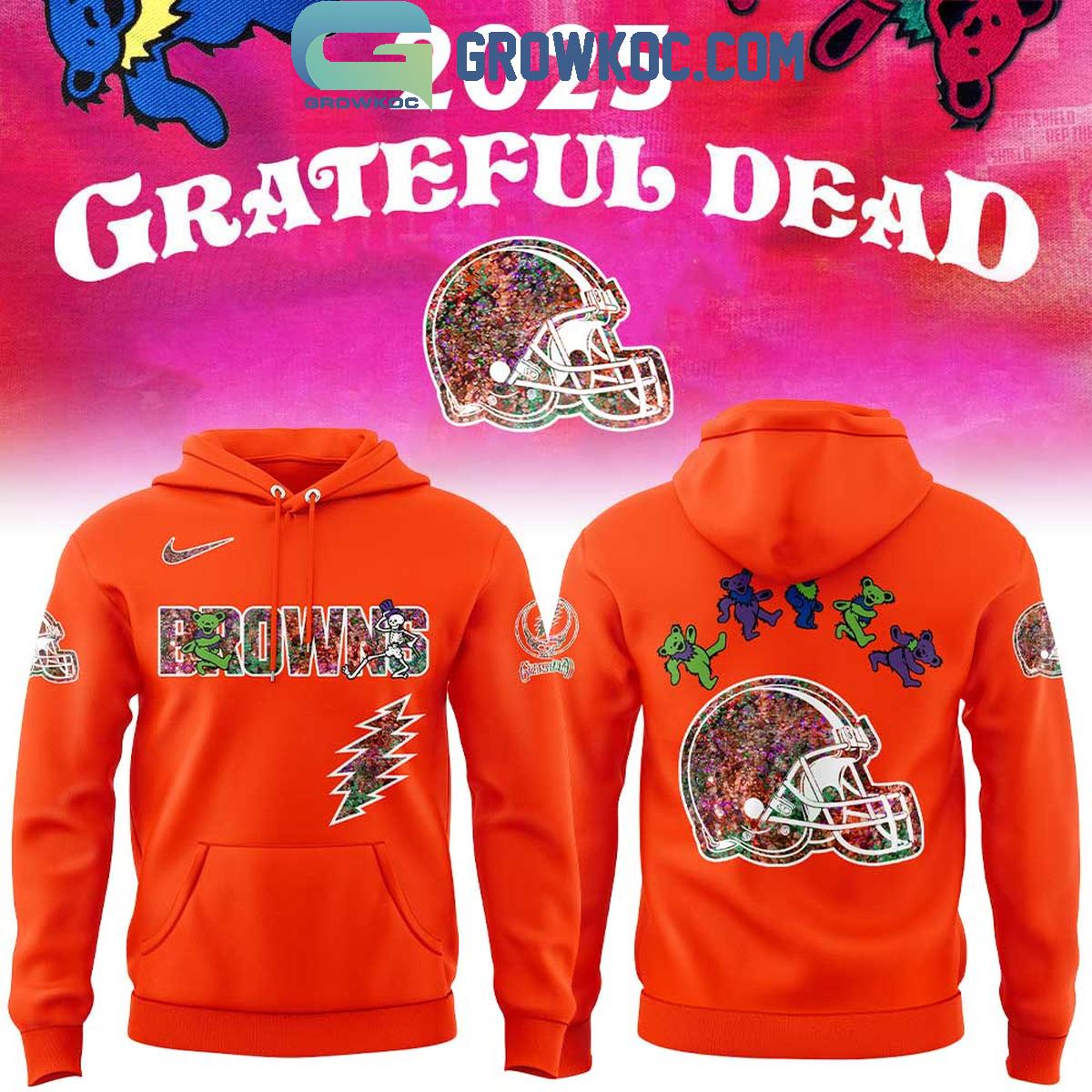 Cleveland Browns Celebration Grateful Dead 60 Years 2025 Hoodie Shirt 1 hXSVR