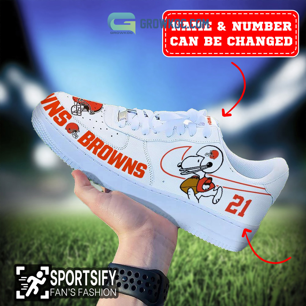Cleveland Browns NFL Snoopy Personalized Air Force 1 Low Top Shoes2B1 UiOz1